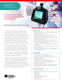Thumbnail of document Data Sheet - Lasair® III Portable Particle Counter